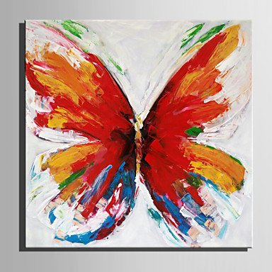 Mini Size E-HOME Oil painting Modern Colorful Butterfly Pure Hand Draw Frameless Decorative Painti