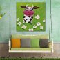 Children Oil Paintings Cow Style,Canvas Material With Wooden Stretcher Ready To Hang SIZE:70*70CM.