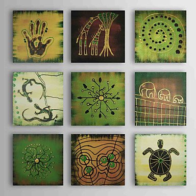 Hand-Painted Abstract / Animal More than Five Panels Canvas Oil Painting For Home Decoration
