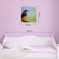IARTS Hand Painted Modern Abstract Dark Brown & Blue Bird Looking Into The Sky Oil Painting On Can