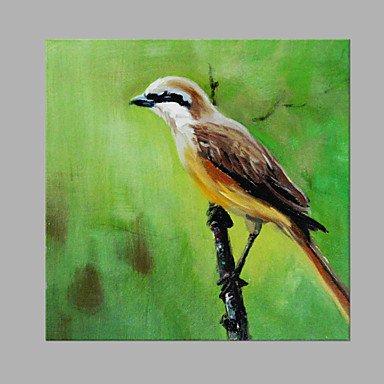 IARTS Hand Painted Modern Abstract Dark Brown Bird on the Branch Oil Painting On Canvas with Stret