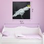 IARTS Hand Painted Modern Abstract Pure White Parrot Oil Painting On Canvas with Stretched Frame W