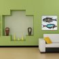 IARTS Hand Painted Modern Abstract Two Fishes Display Oil Painting On Canvas with Stretched Frame