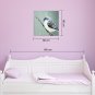 IARTS Hand Painted Modern Abstract Light Grey Blue Bird on the Branch Oil Painting On Canvas with