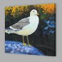 IARTS Hand Painted Modern Abstract Walking Seagull Oil Painting On Canvas with Stretched Frame Wal