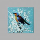 IARTS Hand Painted Modern Abstract Autumn Red Pie Bird on the Branch Oil Painting On Canvas with S