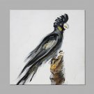 IARTS Oil Painting White&Black Bird on A Branch Wall Art Acrylic Canvas Wall Art For Home Decorati