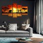 VISUAL STARAnimal Oil Painting Hand-Painted Canvas Wall Art Handmade Oil Painting Five Panels Read