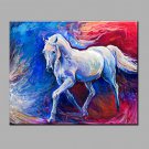 Hand-Painted Abstract  Running The Horse Oil painting Ready To Hang Modern One Panels Canvas Oil P