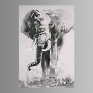 Elephant Wall Art Canvas Print Ready To Hang