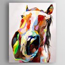 Oil Painting Cow Head Hand Painted Canvas with Stretched Framed Ready to Hang