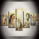 Hand-Painted Abstract / Abstract Landscape / Animal Five Panels Canvas Oil Painting For Home Decor