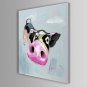 Oil Painting Modern Abstract Pig Hand Painted Canvas with Stretched Frame