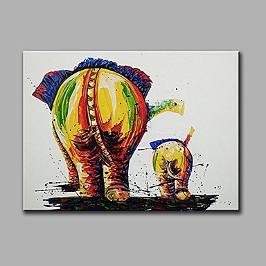 Hand-Painted Abstract Animal Square Modern One Panel Canvas Oil Painting For Home Decoration