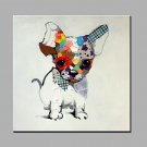 Single Modern Abstract Pure Hand Draw Frameless Decorative Painting Dog