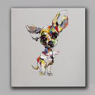Single Modern Abstract Pure Hand Draw Frameless Decorative Painting Dog