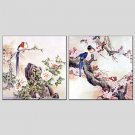 Oil Paintings Modern Flower And Bird Style Canvas Material With Wooden Stretcher Ready To Hang Siz