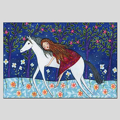 Stretched Canvas Oil Painting Art Dream Girl Style Children Painting 60*90CM