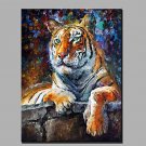 Modern Abstract Of Pure Hand-Painted Oil Painting Ready   To Hang Decoration The Tiger