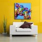 Modern Hand-Painted Abstract Animal The Lovely Cow One Panels Canvas Oil Painting For Home Deco