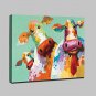 Hand Painted Cartoon Cow Oil Painting On Canvas Modern Abstract Wall Art Picture For Home Decorati
