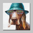 100% Hand Painted Dog Animal Oil Painting On Canvas Modern Abstract Wall Art Pictures For Living R