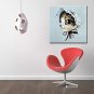 100% Hand-Painted Cat Girl Animal Oil Painting On Canvas Modern Abstract Wall Art Picture For Livi