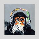 Oil Paintings Gorilla Canvas Material With Wooden Stretcher Ready To Hang Size60*60CM and 70*70CM