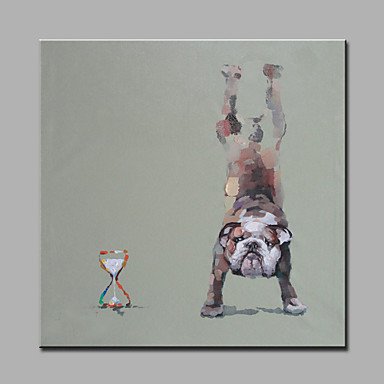 Single Modern Abstract Pure Hand Draw Frameless Decorative Painting Dog