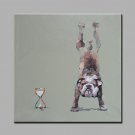 Single Modern Abstract Pure Hand Draw Frameless Decorative Painting Dog