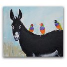 IARTSLucky Black Horse In The New Year Handmade Animal Oil Painting