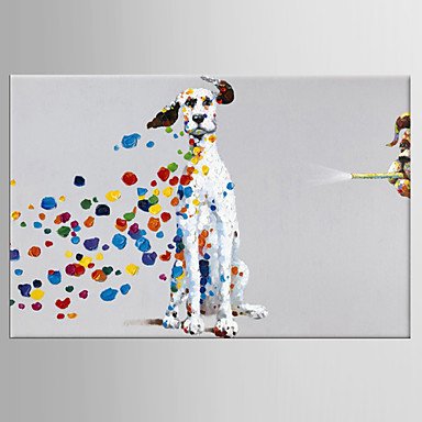 Hand-Painted Abstract / Animal 100% Hang-Painted Oil Painting,Modern / Classic One Panel Canvas Oi