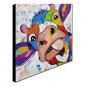 Modern Hand-Painted Abstract Animal The Lovely Cow One Panels Canvas Oil Painting For Home Deco