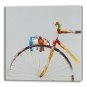 Hand Painted Oil Painting Animal Birds Stay on the Bike with Stretched Frame