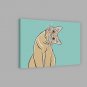 IARTS Hand Painted Modern Abstract Wonder Cat Display Oil Painting On Canvas with Stretched Frame