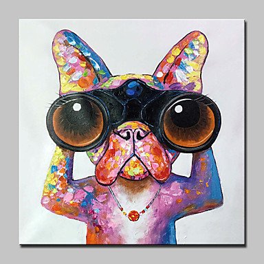 Large Size Hand Painted Animal Dog Oil Painting On Canvas Modern Wall Art Picture For Home Decorat