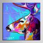 Mini Size E-HOME Oil painting Modern Fashion Animal Pure Hand Draw Frameless Decorative Painting