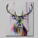 Lager Handpainted Deer Animal Oil Painting On Canvas Wall Art For Living Room Home Decor Wall Pain