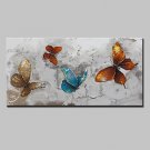 Hand Painted Animal Butterfly Oil Paintings On Canvas Modern Abstract Wall Art Pictures For Home D