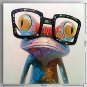 Hand-Painted Animal POP Square,Modern One Panel Canvas Oil Painting For Home Decoration