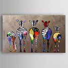 Oil Painting Abstract Zebras Hand Painted Canvas Painting with Stretched Framed Ready to Hang