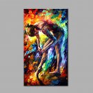 Hand-Painted Abstract Ballerina Horizontal Modern Classic One Panel Canvas Oil Painting For Home D