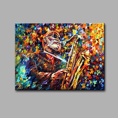 Hand-Painted Abstract Blow Sachs Man Modern Classic One Panel Canvas Oil Painting For Home Decorat