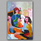 Abstract Cartoon People Oil Painting Design With recentage Style Design