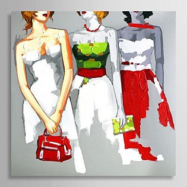 Hand-Painted People One Panel Canvas Oil Painting For Home Decoration
