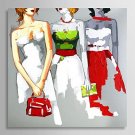 Hand-Painted People One Panel Canvas Oil Painting For Home Decoration