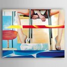 People Oil Painting Hand Painted Canvas Painting with Stretched Framed Ready to Hang