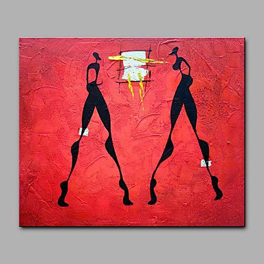 Hand-Painted Modern  Figures Abstract African Girl Decorative Paintings  For Home Decoration