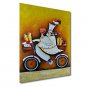 Hand-Painted Oil Painting on Canvas Wall Art Cartoon Food Dinning Room One Panel Ready to Hang
