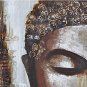 Hand Painted Oil Painting People Face of Buddha with Stretched Frame